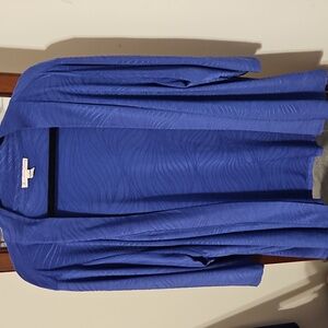 JM Collection Royal Blue Textured Cardigan